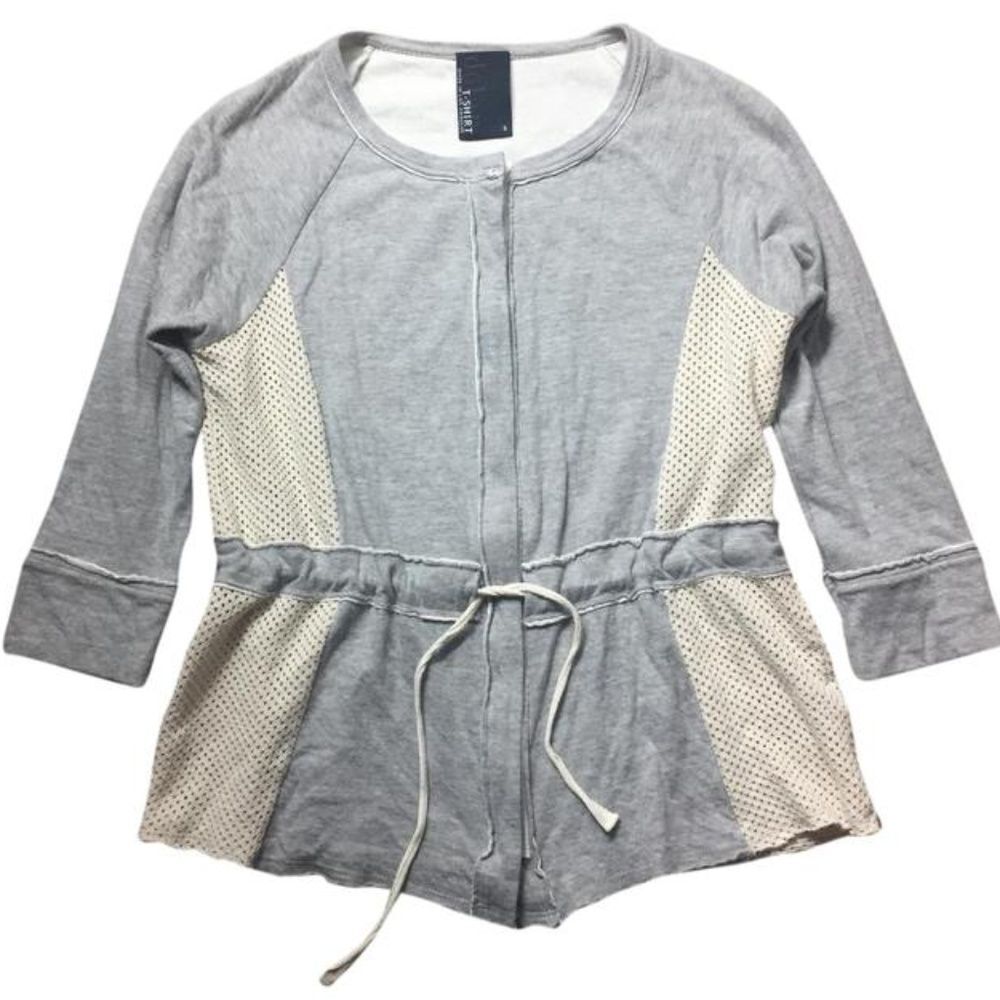Dolan Gray Zip-up Cinched Waist Cardigan S
